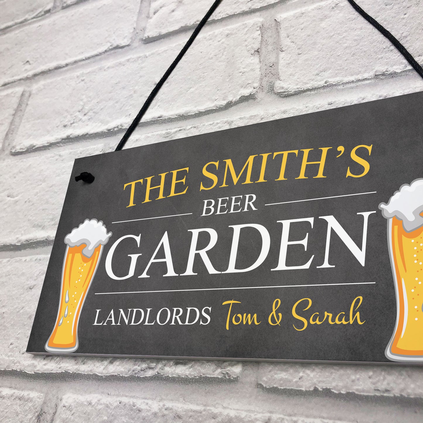 Beer Garden Sign For Man Cave Shed Decking Personalised Bar Sign