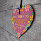 Best Friends Wooden Friendship Hanging Heart Birthday Friend