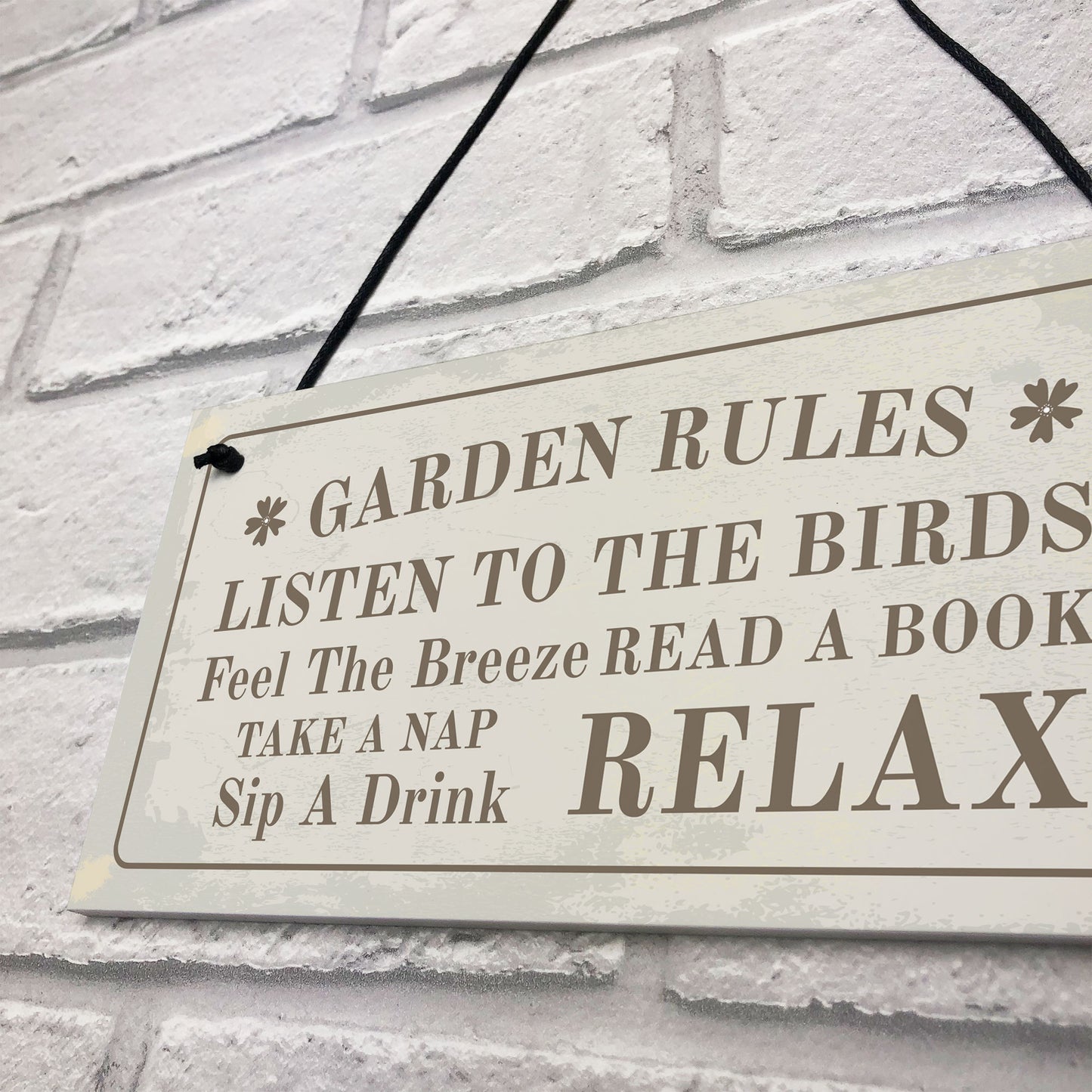 Hanging Garden Rules Sign For Garden Shed Wall Sign Home Decor