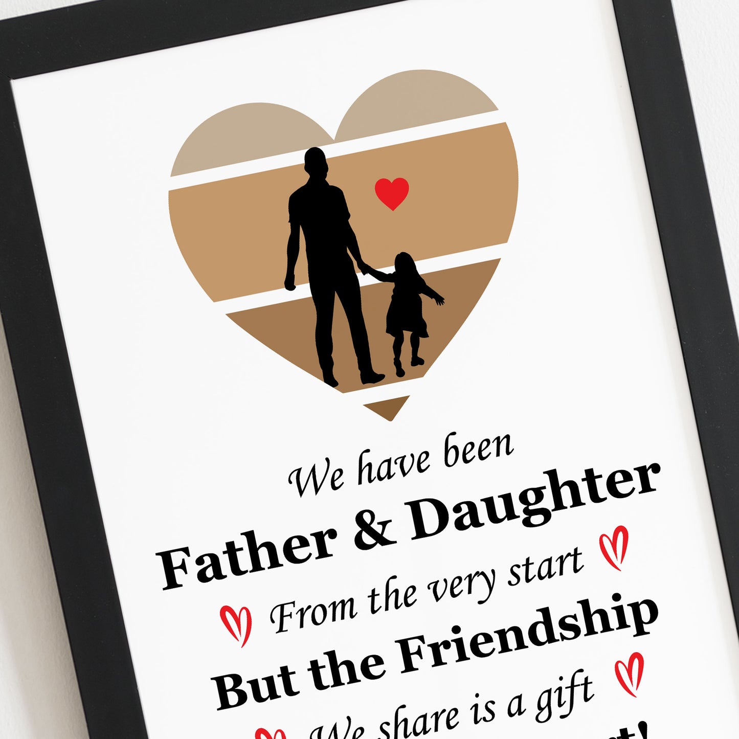 Father And Daughter Framed Print Dad Gifts From Daughter