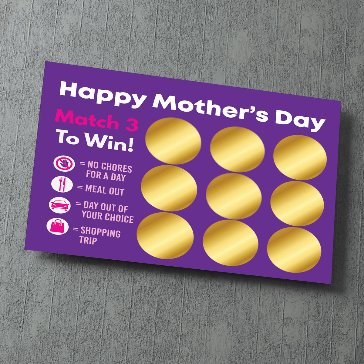 Mothers Day Gift for Mum Mother's Day Scratch Card for Mum Card