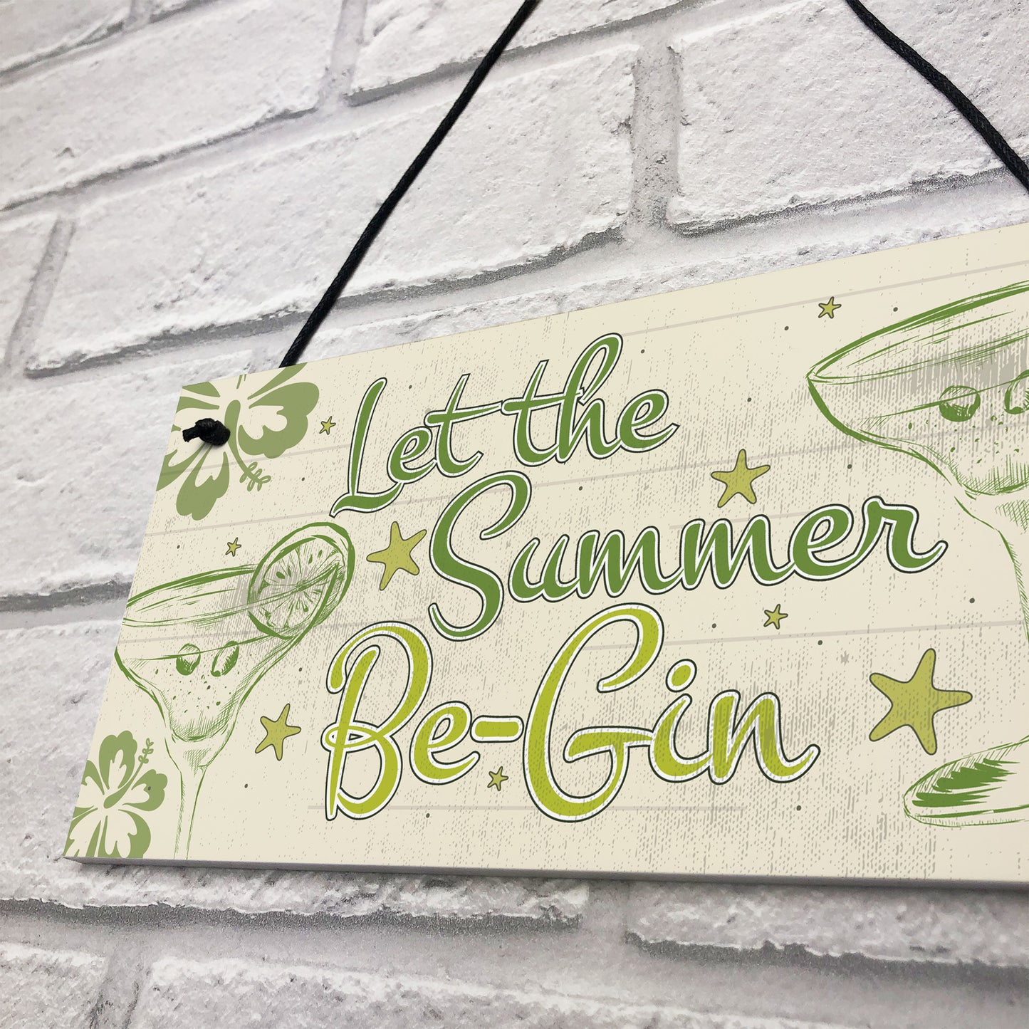Funny Gin Sign Shabby Chic Home Bar Kitchen Alcohol Plaque