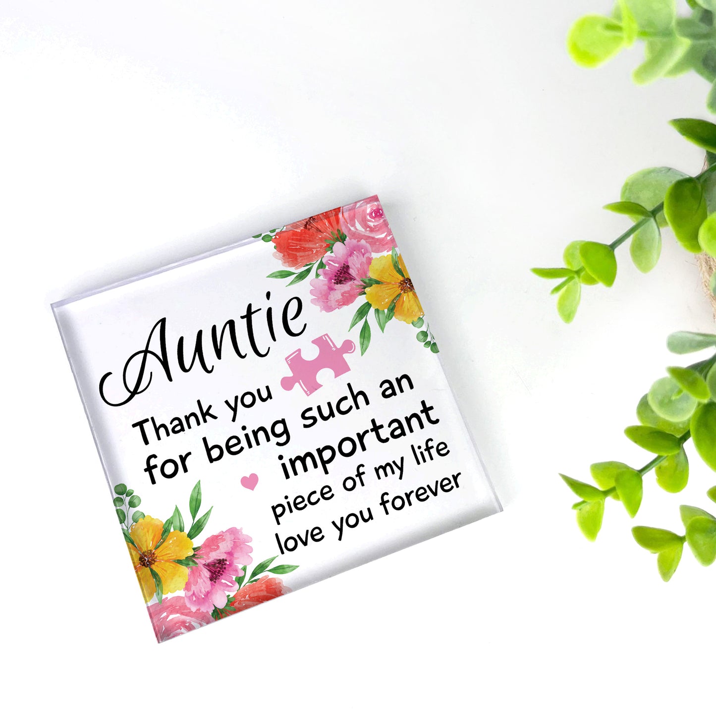 Gift for Auntie Acrylic Block Auntie Gifts Auntie Birthday Gift