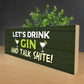 Gin Bar Sign Garden Sign Freestanding Plaque Gin Gift Home Bar