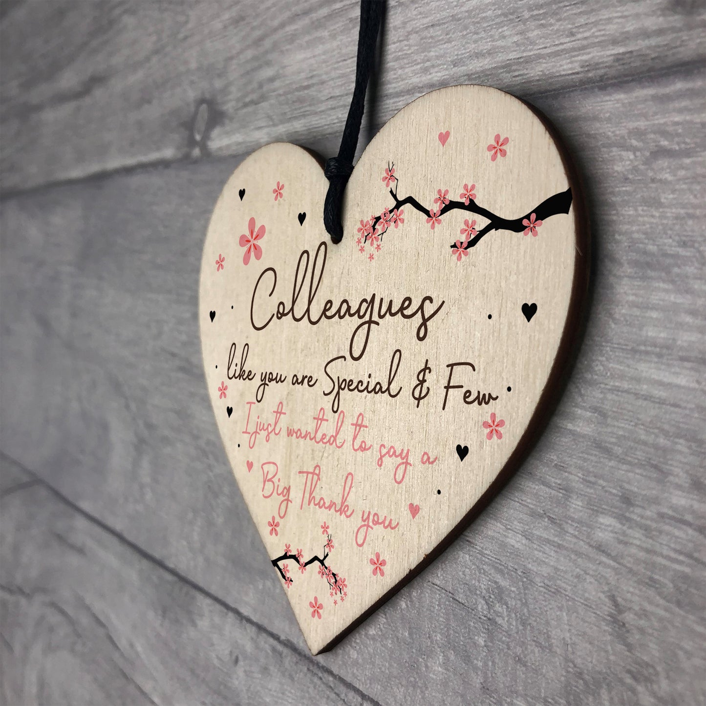 Gift For Colleague Wooden Heart Colleague Birthday Leaving Gift