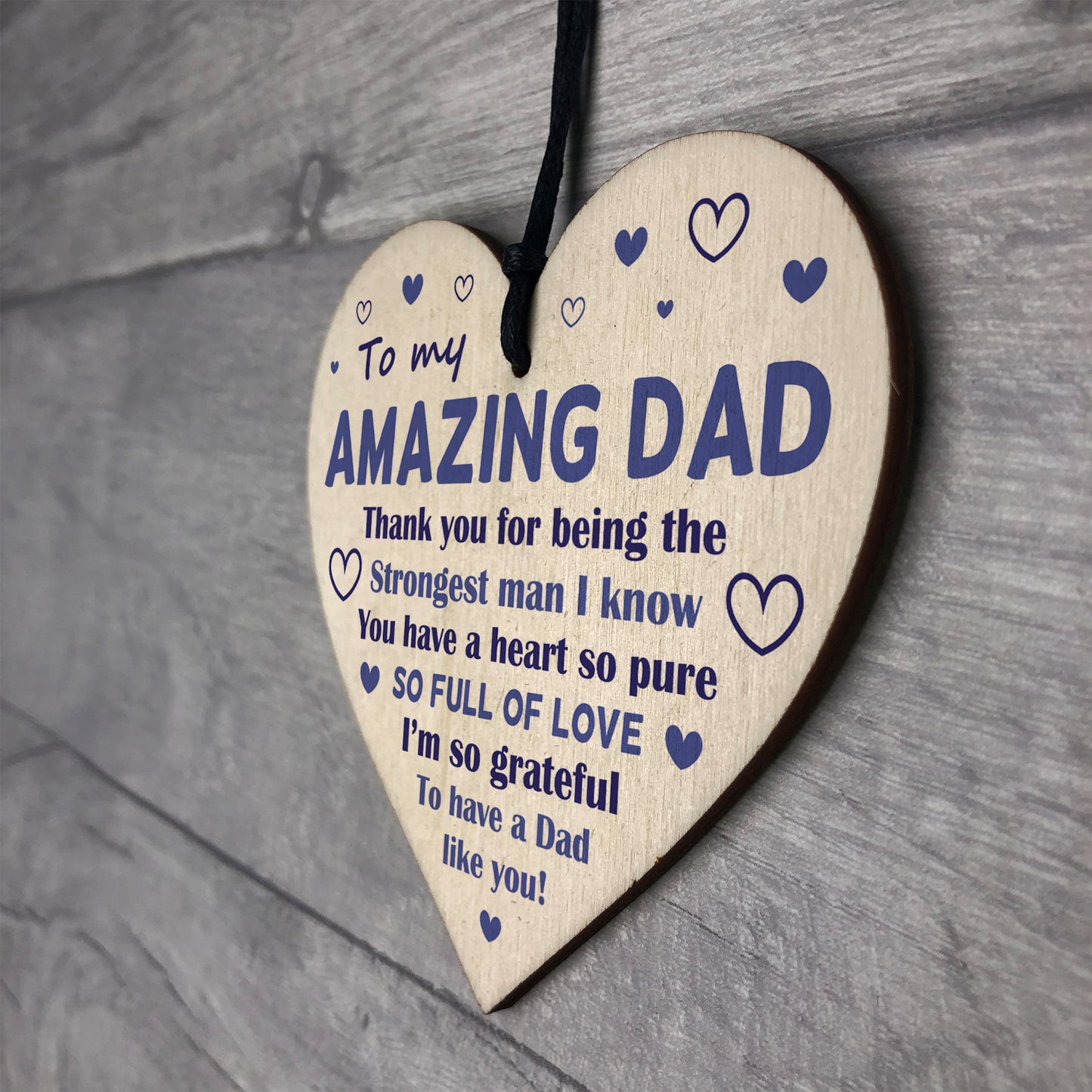 Birthday Gift For Dad Heart Fathers Day Gift For Amazing Dad