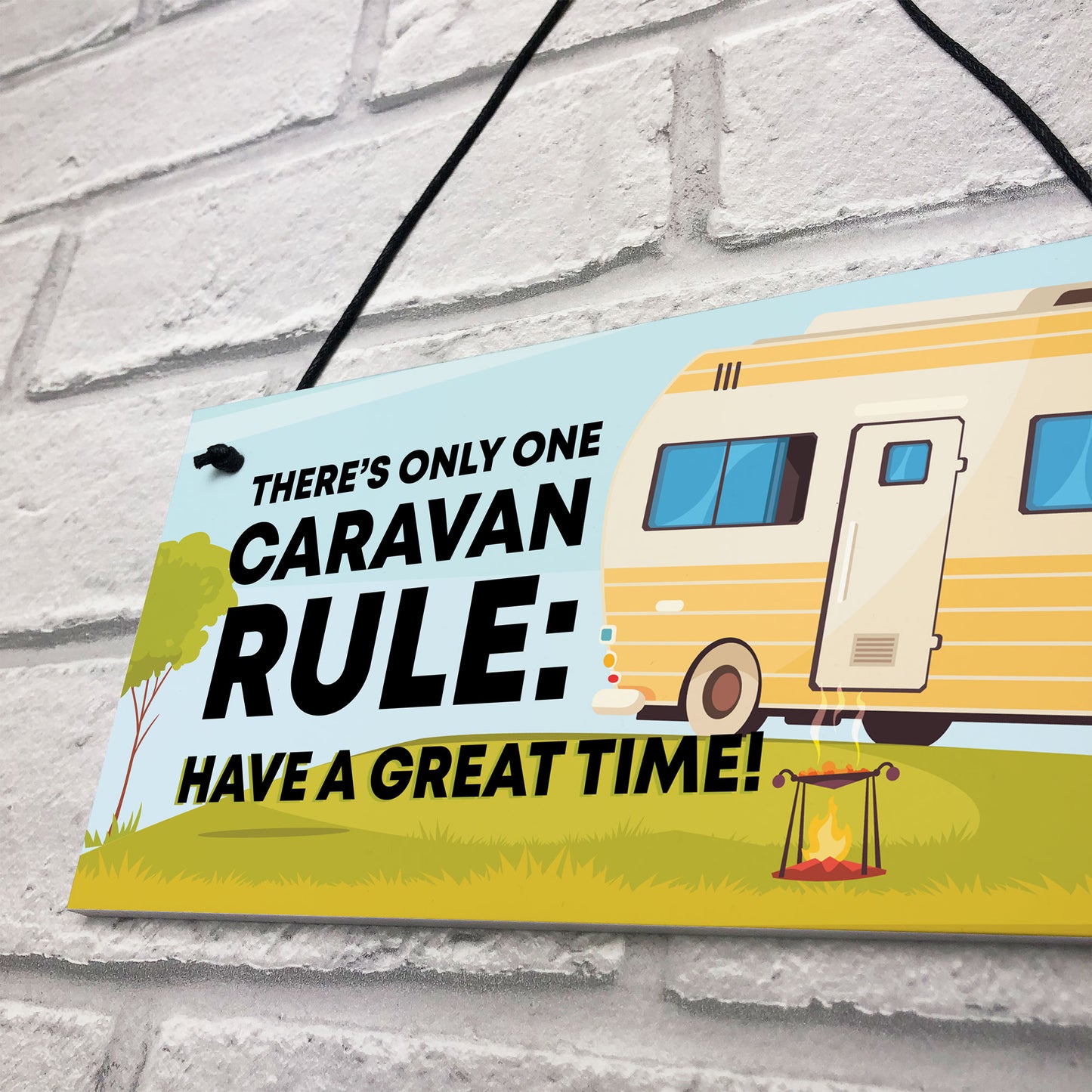 Red Ocean Funny Caravan Sign Novelty Motorhome Sign