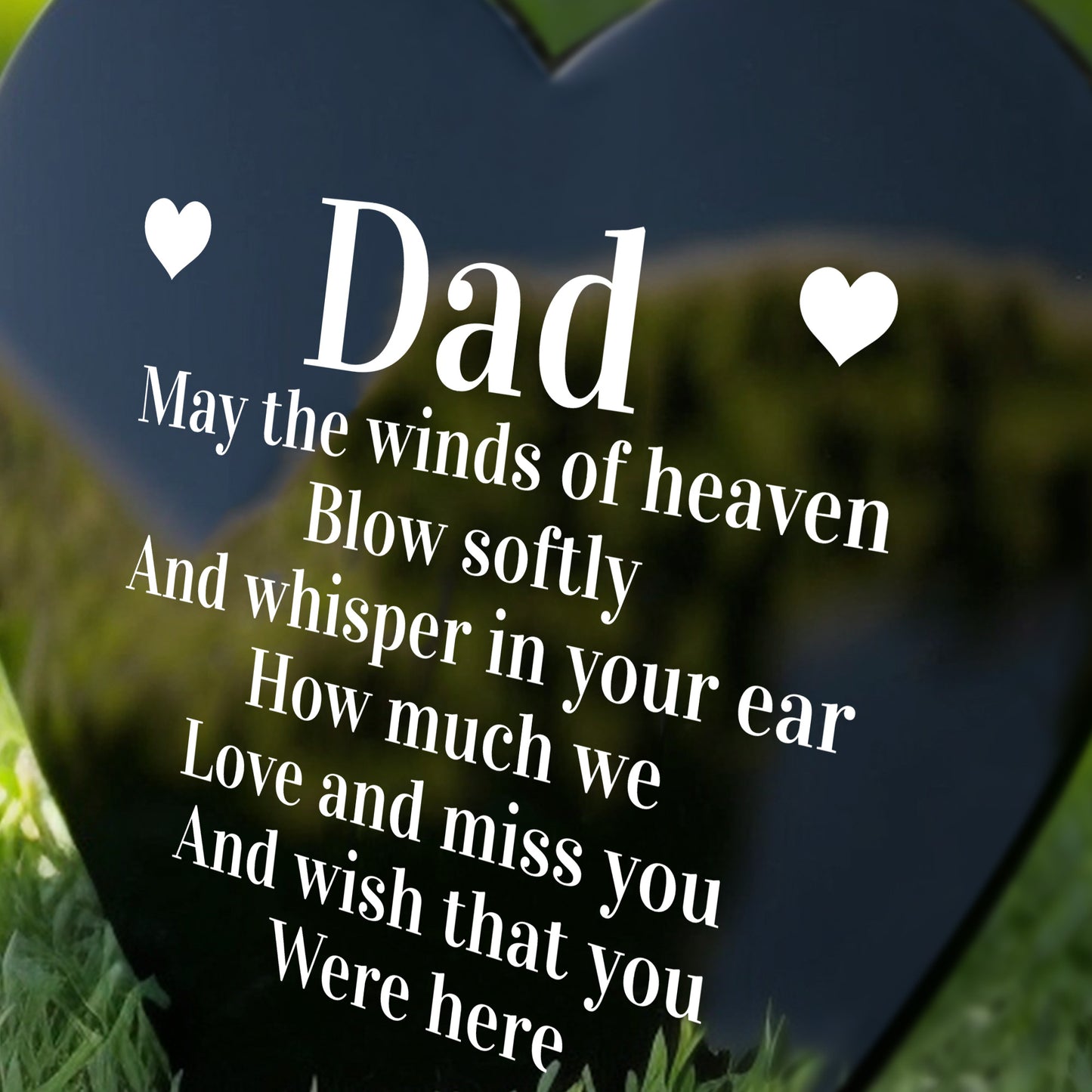 Memorial Plaque Dad Grave Stake Ornament Remembrance Item
