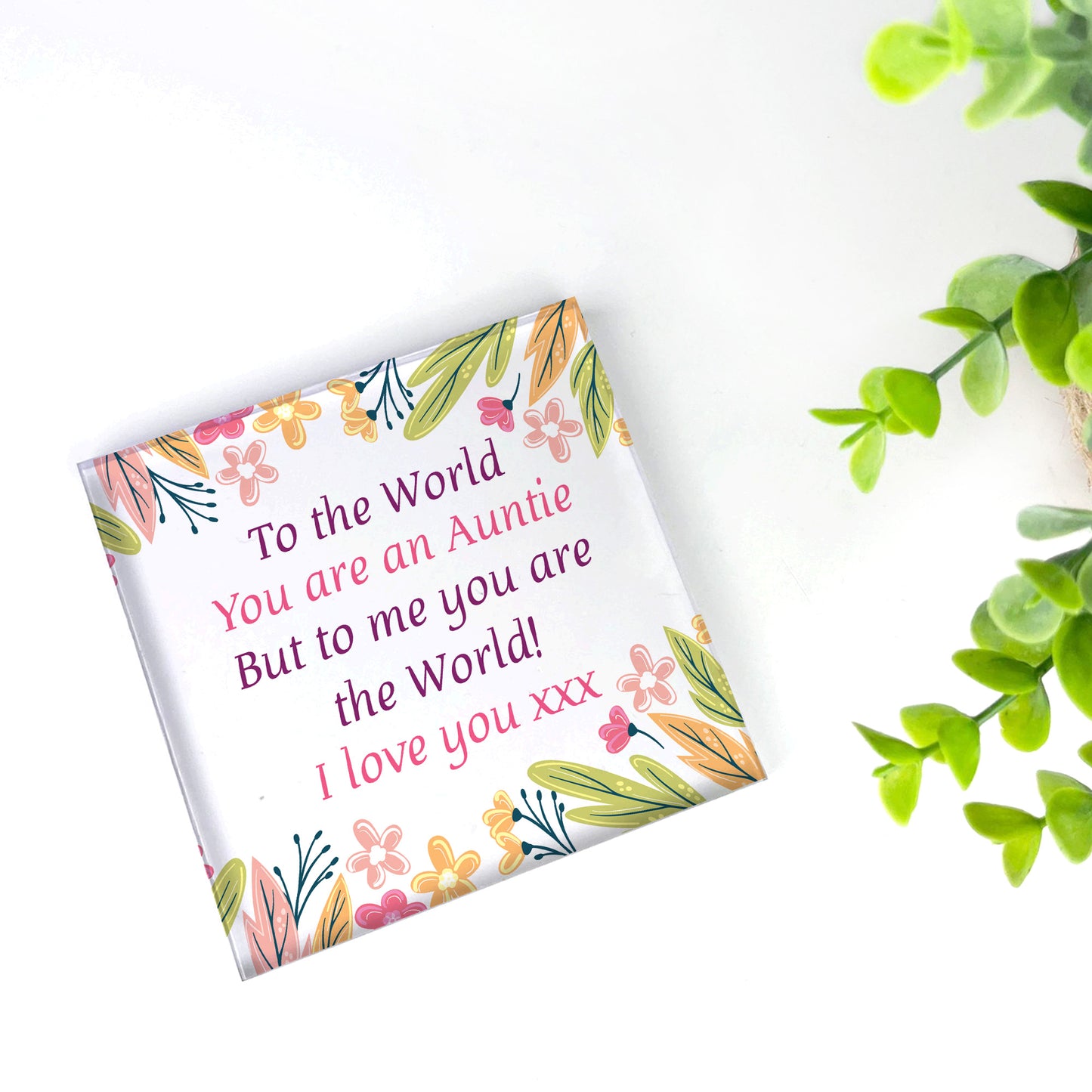 Auntie Gifts From Niece Nephew Best Auntie Gifts Acrylic Block