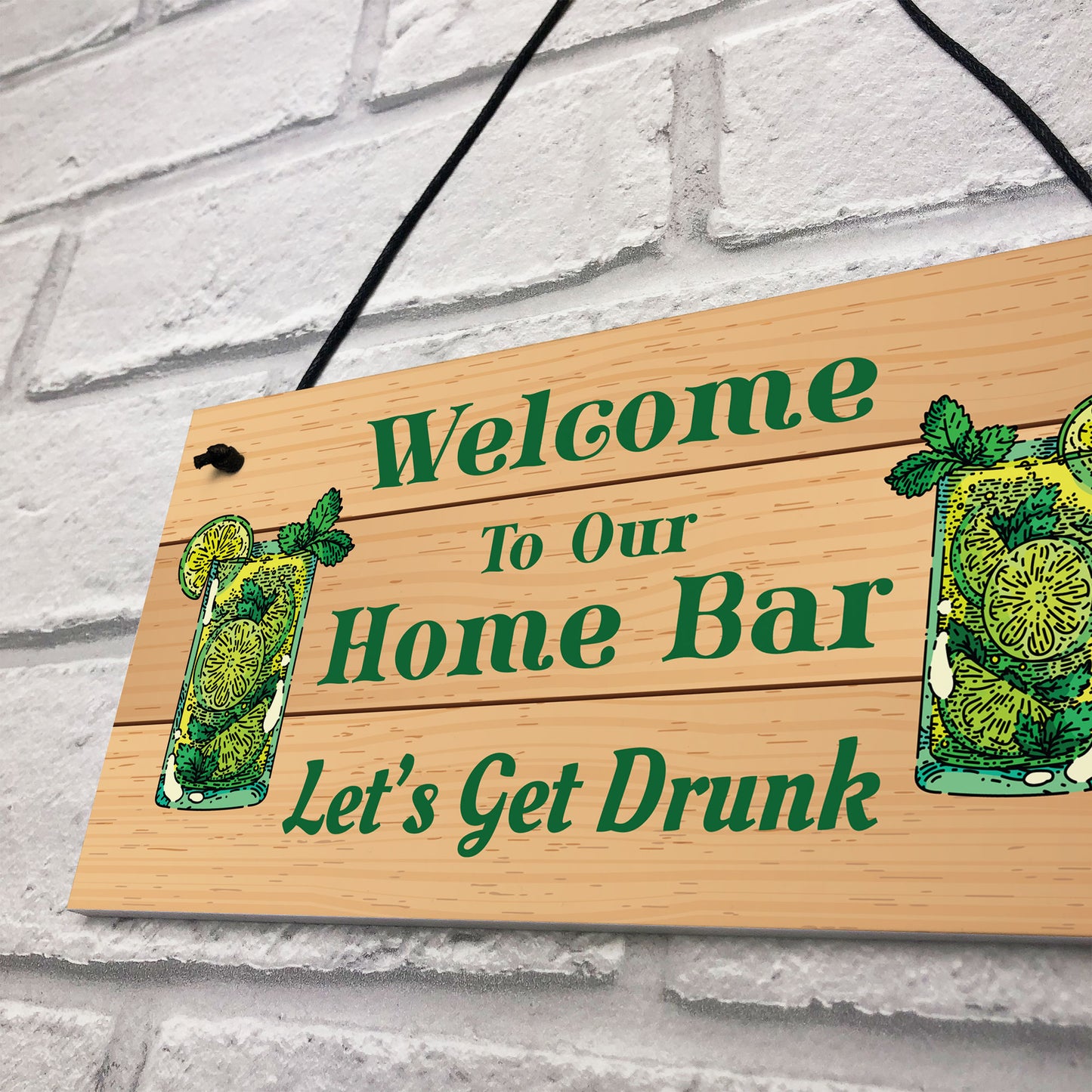 Shabby Home Bar Sign For Garden Summerhouse Shed Hanging Sign