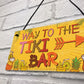 Welome Tiki Bar Party Hanging Pub Plaque Beer Cocktails Sign