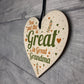 Great Grandma Birthday Christmas Card Gifts Wooden Heart Gift