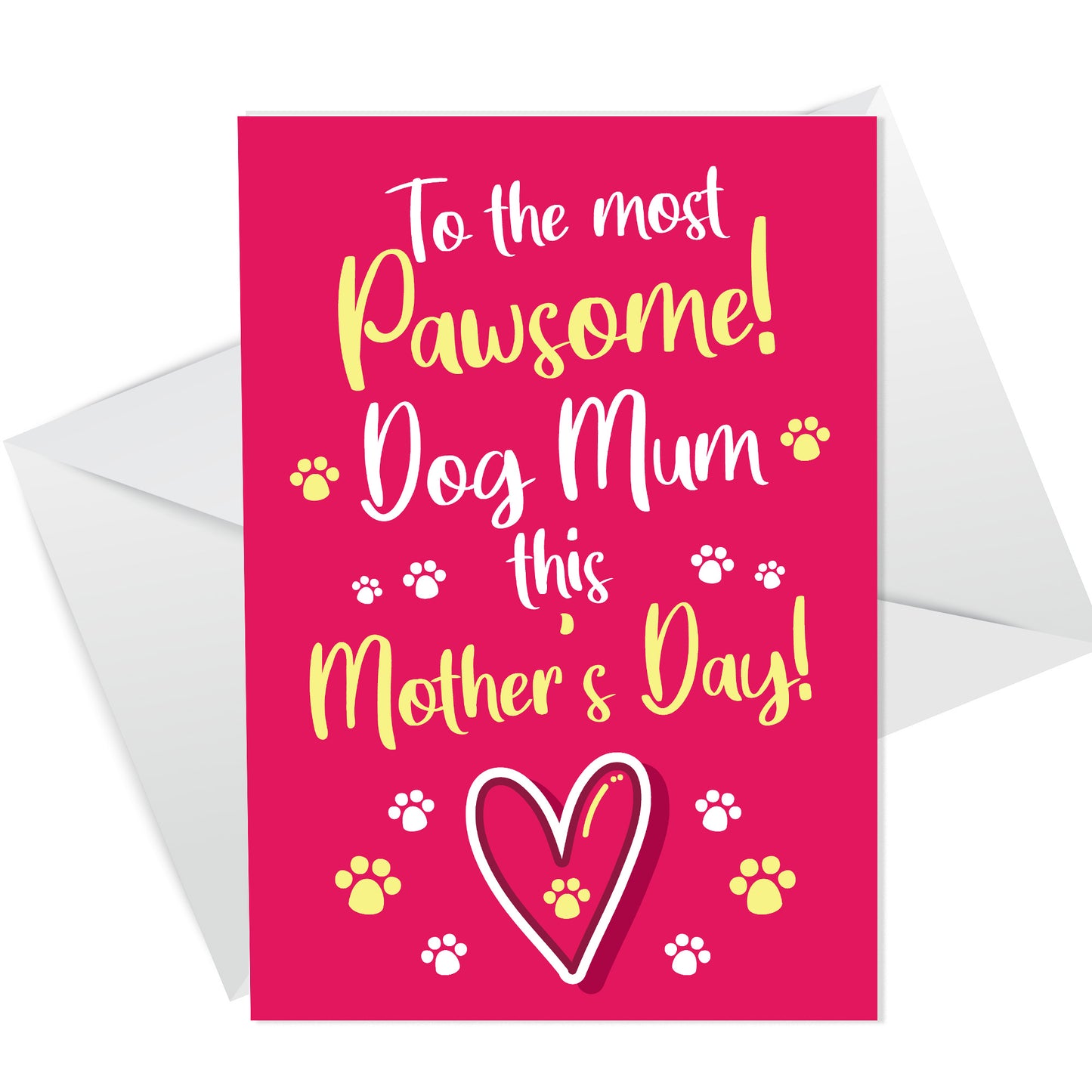Mothers Day Card And Heart Gift From The Dog Funny Dog Mum Gift