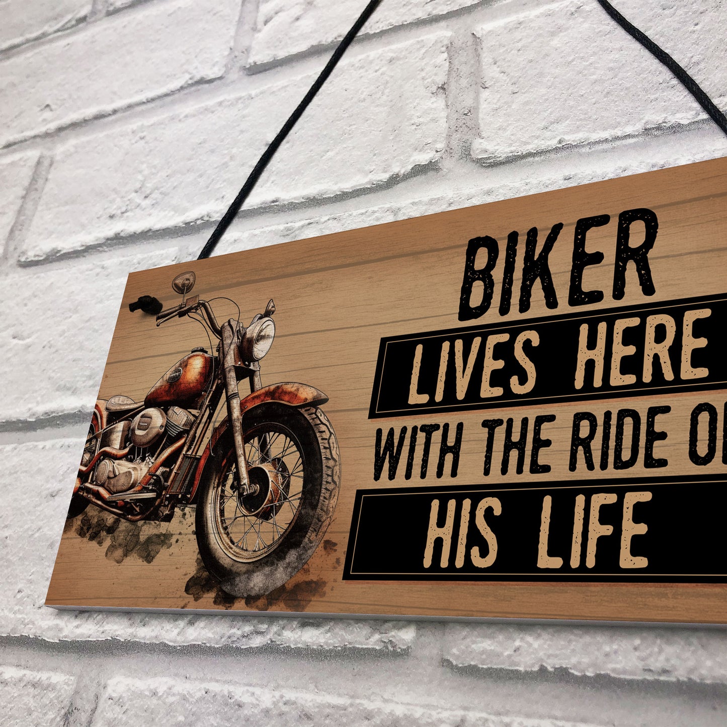 Novelty Motorcycle Motorbike Sign Funny Biker Gifts For Husband