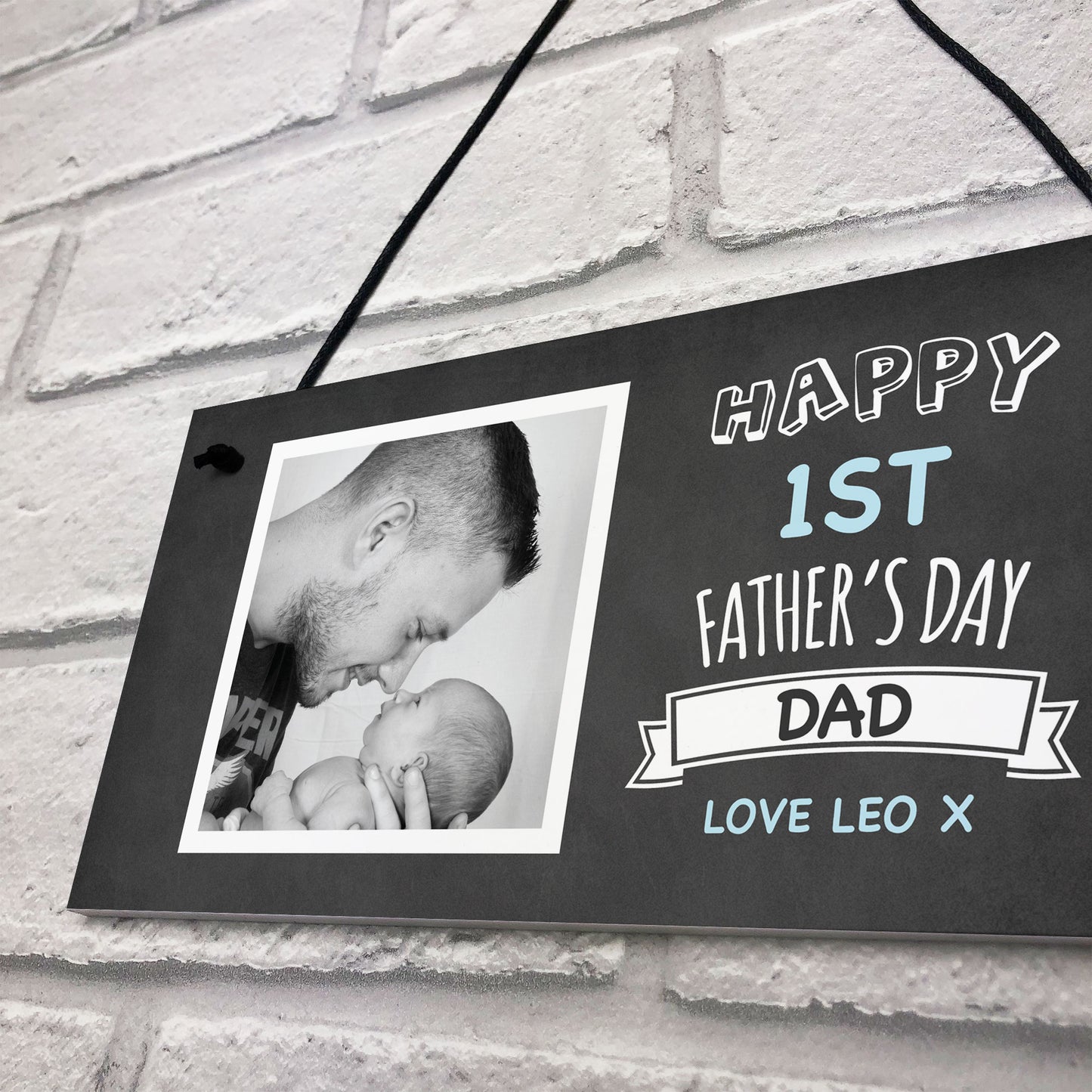 Personalised 1st First Fathers Day Photo Sign Gift For Dad Gift