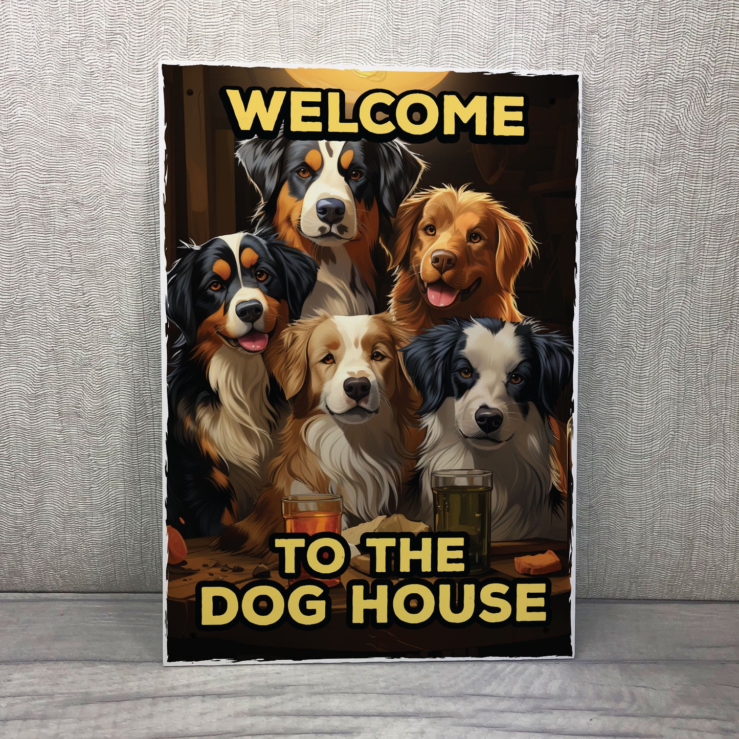 The Dog House Sign For Home Bar Funny Welcome Sign Pub Man Cave