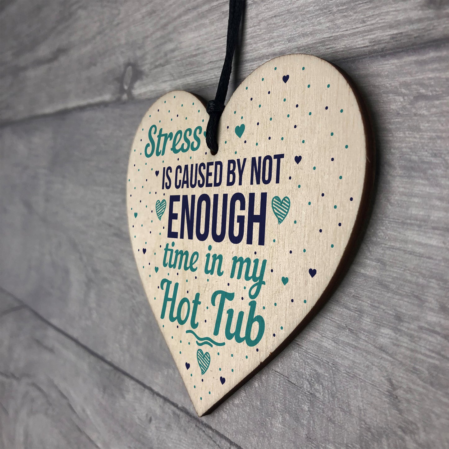 Funny Hot Tub Wooden Heart Plaque Sign Garden Chic Plaque Gifts