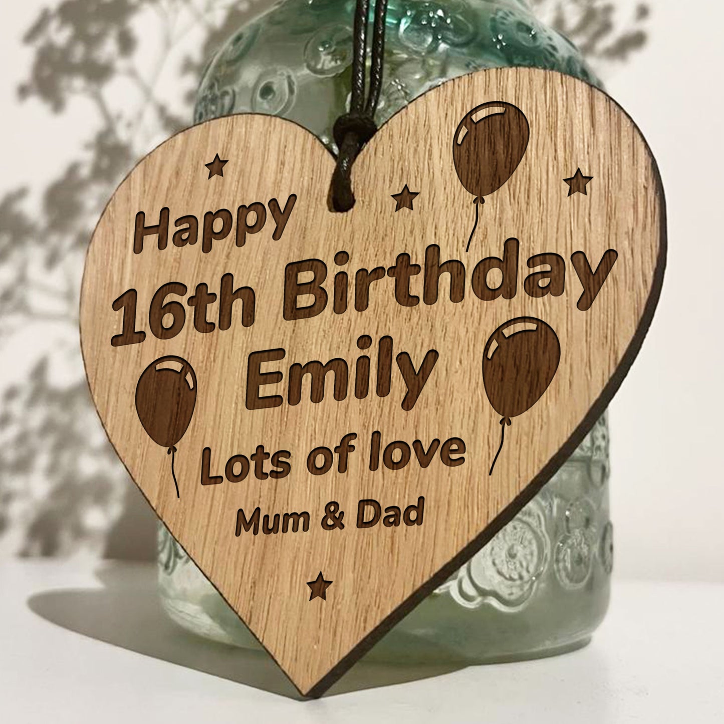 Personalised 16th 18th 21st 30th Birthday Gift For Him Her Heart