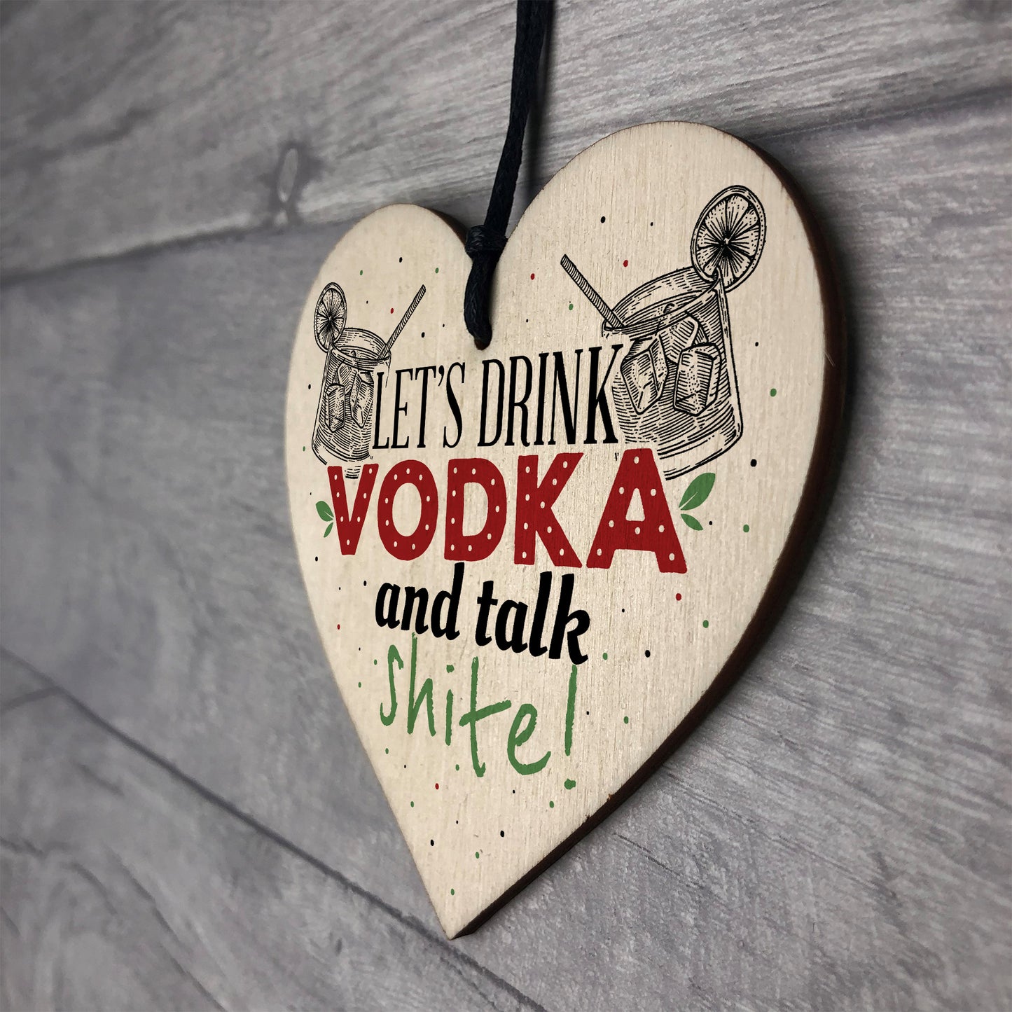 Vodka Novelty Funny Wood Sign Alcohol Bar Friendship Gift Plaque