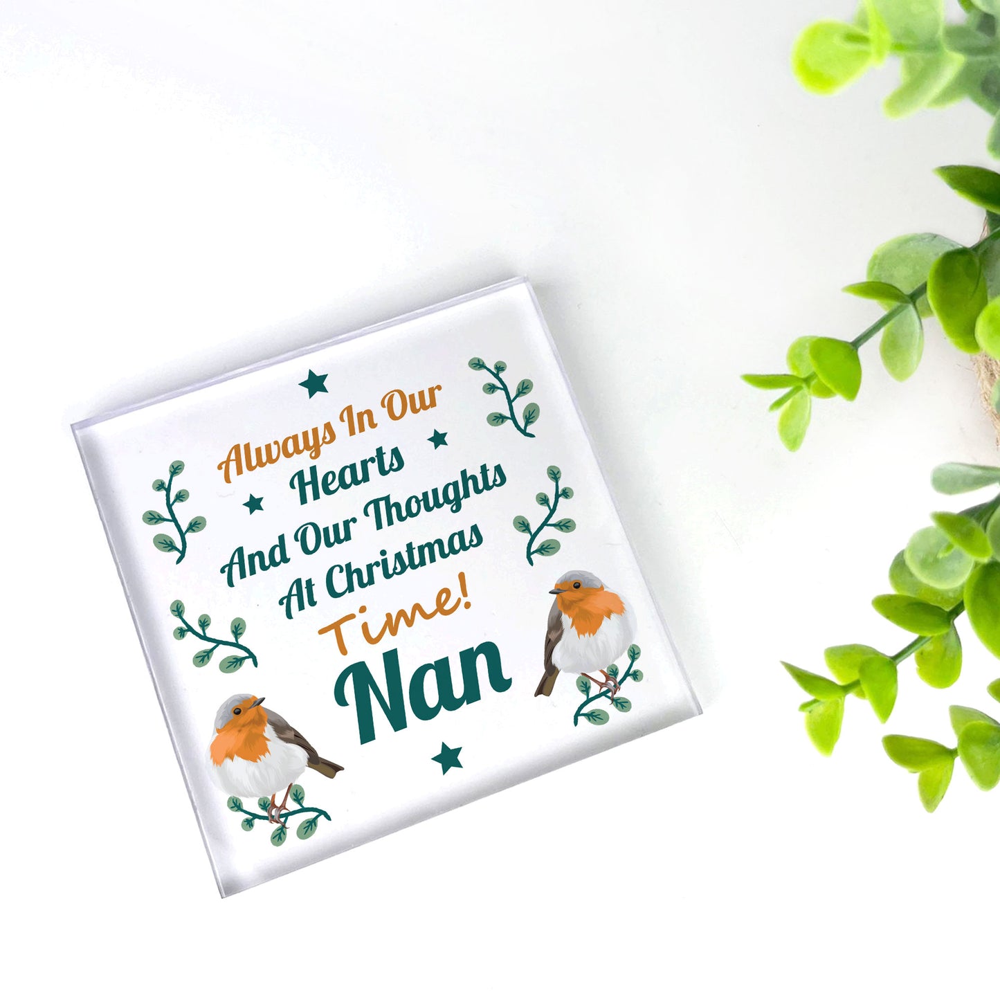 Memorial Christmas Plaque For Nan Keepsake Memorial Plaque