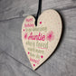 Birthday Gifts For Auntie Thank You Wooden Heart Plaque Sign