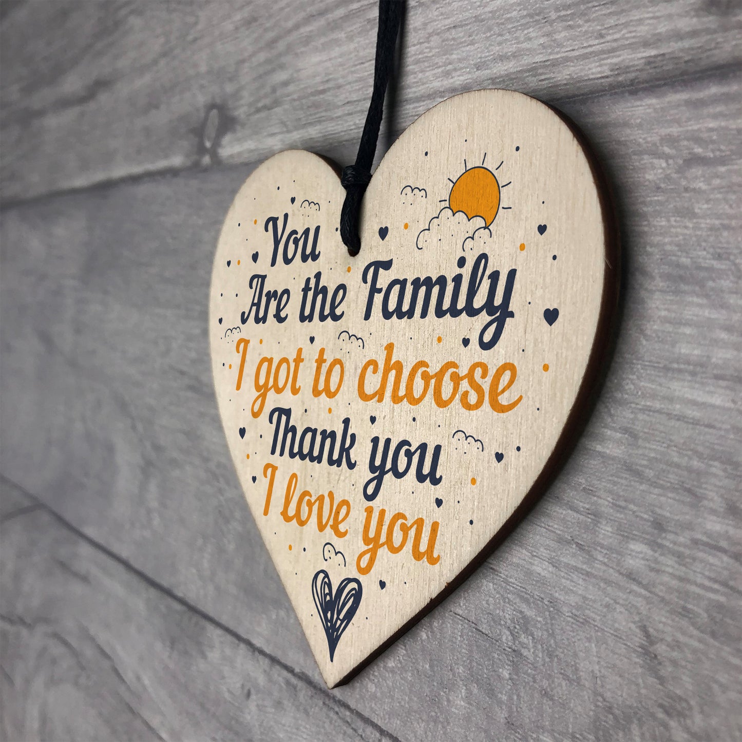 Best Friend Family Friendship Gift Wooden Heart Sign Birthday