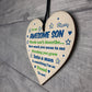 Awesome Son Gifts From Dad Mum Heart Gift For Him 16th 18th