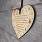 Handmade Teacher Gift Wooden Heart Thank You Leaving Gift