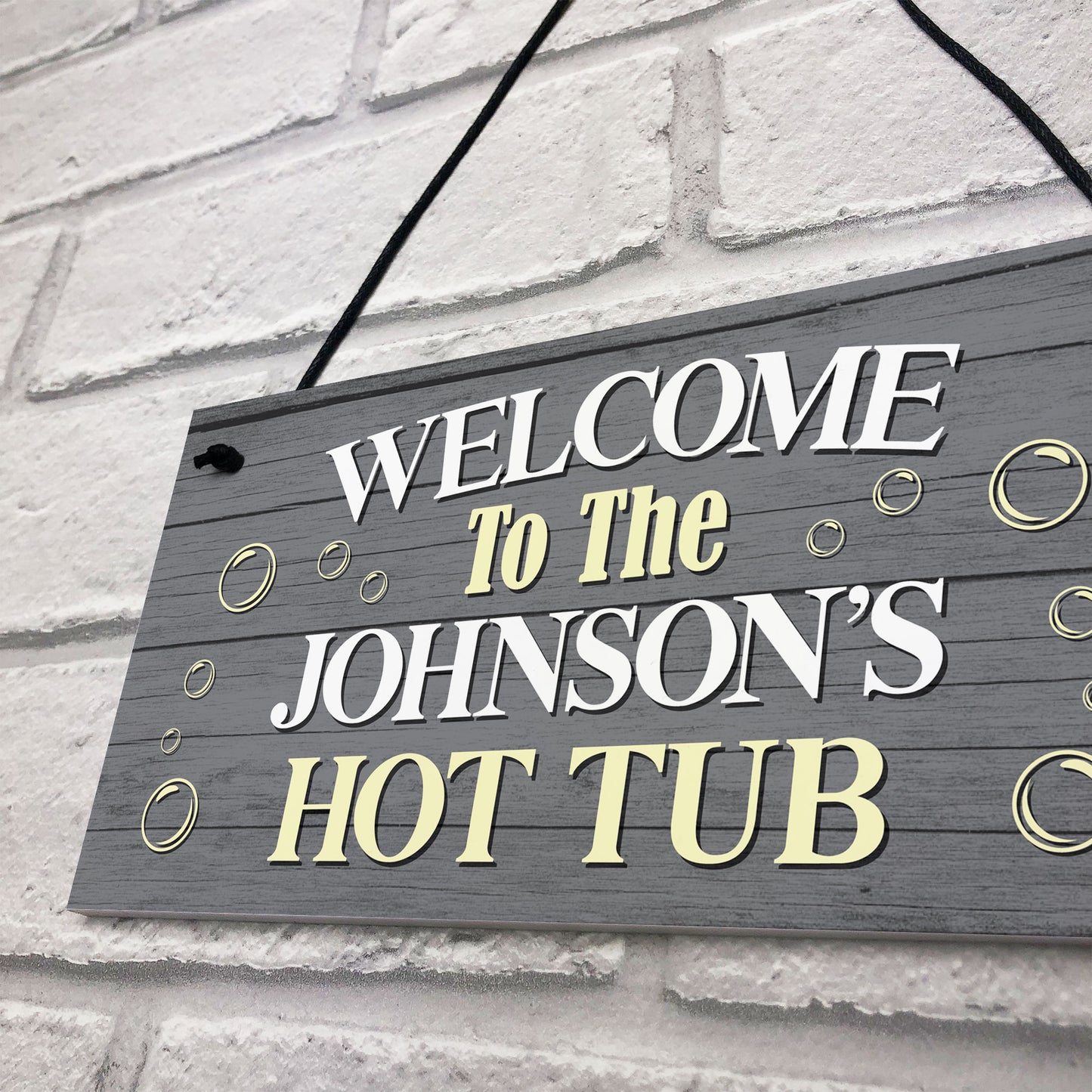 PERSONALISED Hot Tub Welcome Sign Novelty Hot Tub Garden