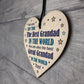 Grandad And Great Grandad Gifts Wood Heart Birthday Christmas