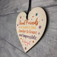 Best Friend Sign Friendship Plaque Handmade Wood Heart Thank You