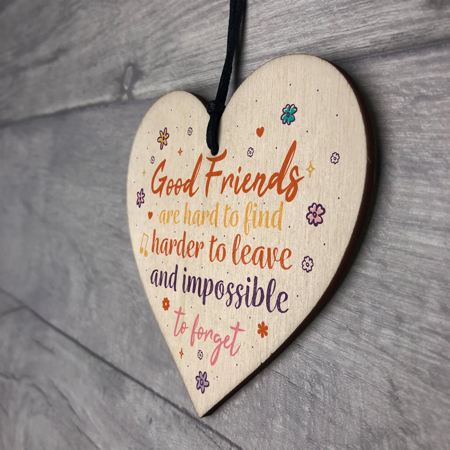 Best Friend Sign Friendship Plaque Handmade Wood Heart Thank You