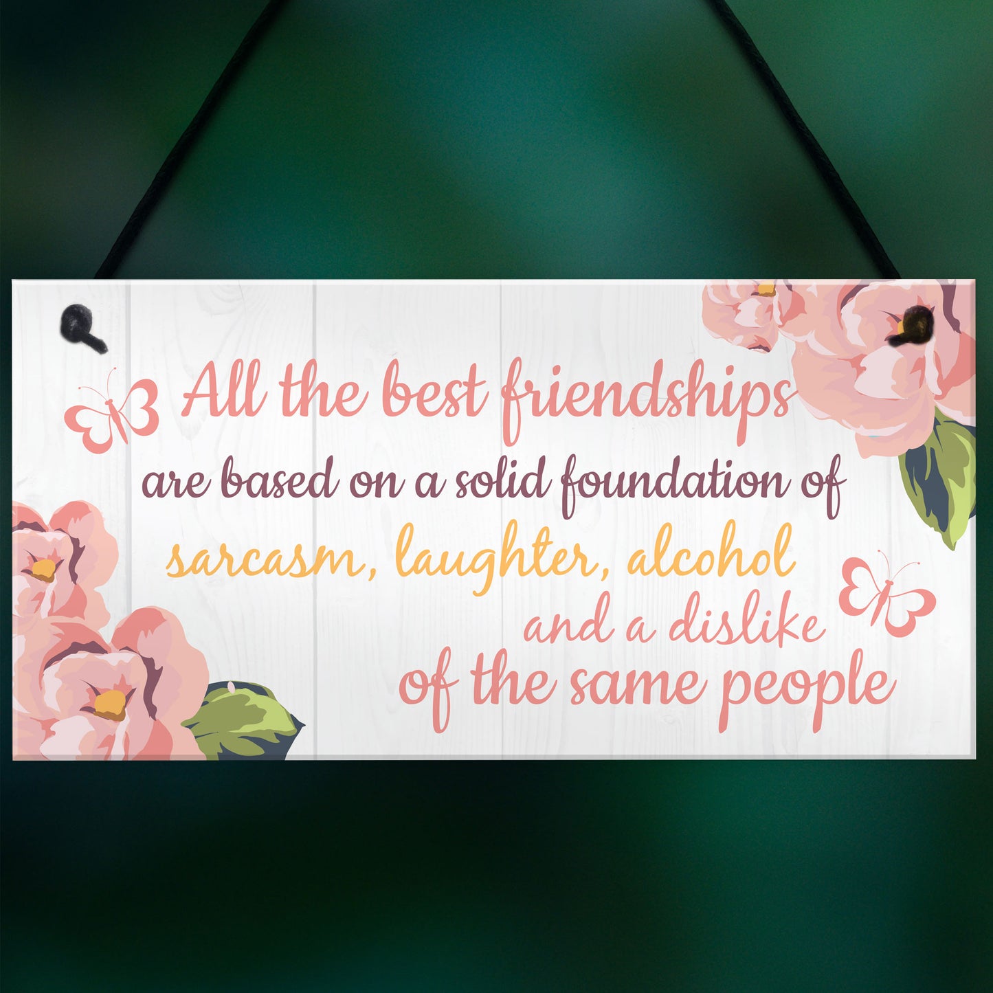 Friendship Sign Best Friend Hanging Plaque Thank You Gift Chic