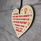 Handmade Thank You Tutor Gift Heart Hanging Sign Teacher Gifts