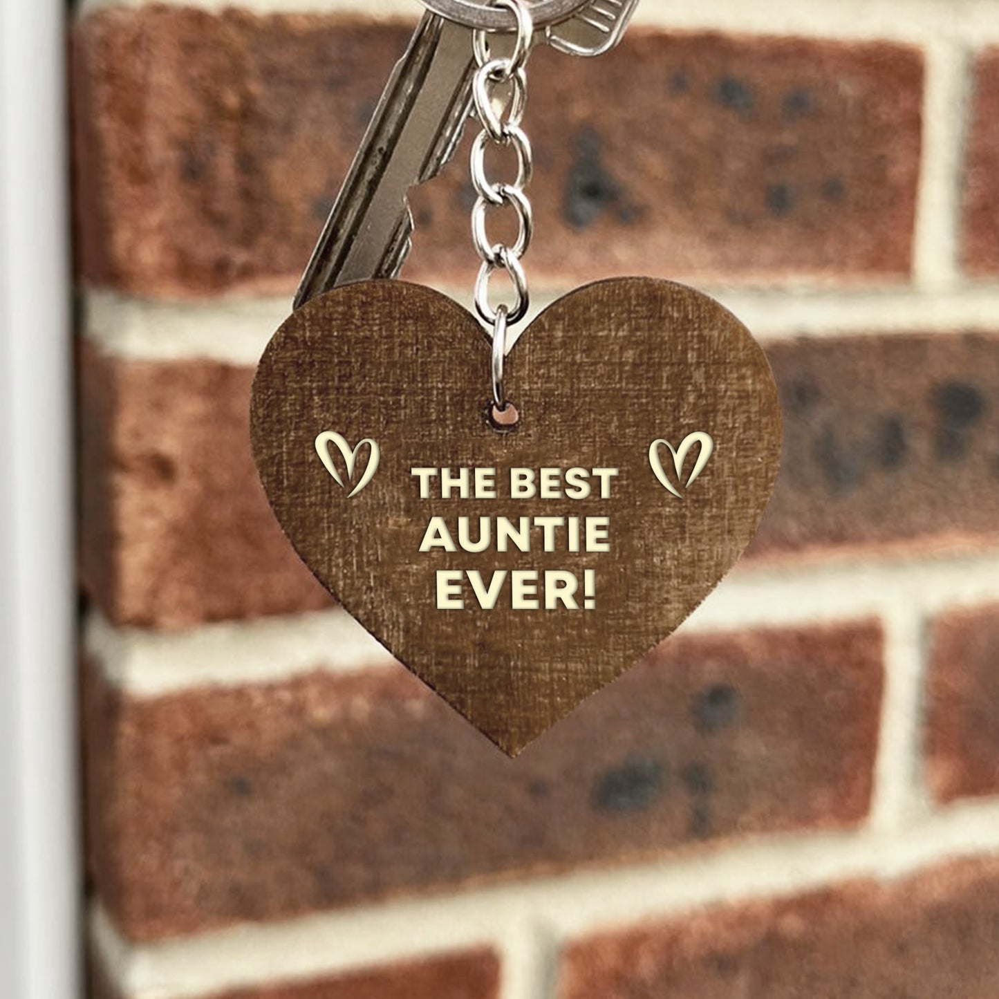Auntie Gifts Wood Keyring Handmade Birthday Gift For Auntie