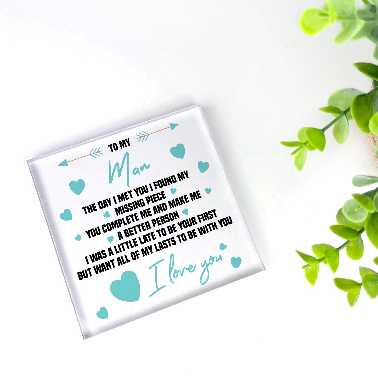 Gift For Husband Boyfriend Acrylic Block Birthday Gift For Him