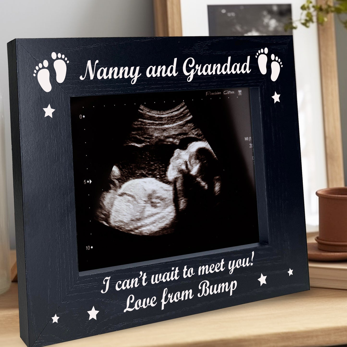 Gift For Nanny And Grandad Wood Photo Frame Gift From Bump Baby