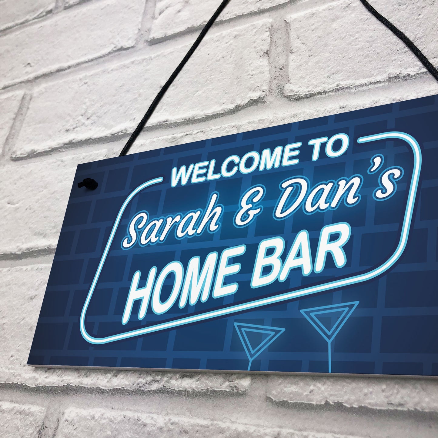 Home Bar Personalised Hanging Sign For Man Cave Home Bar