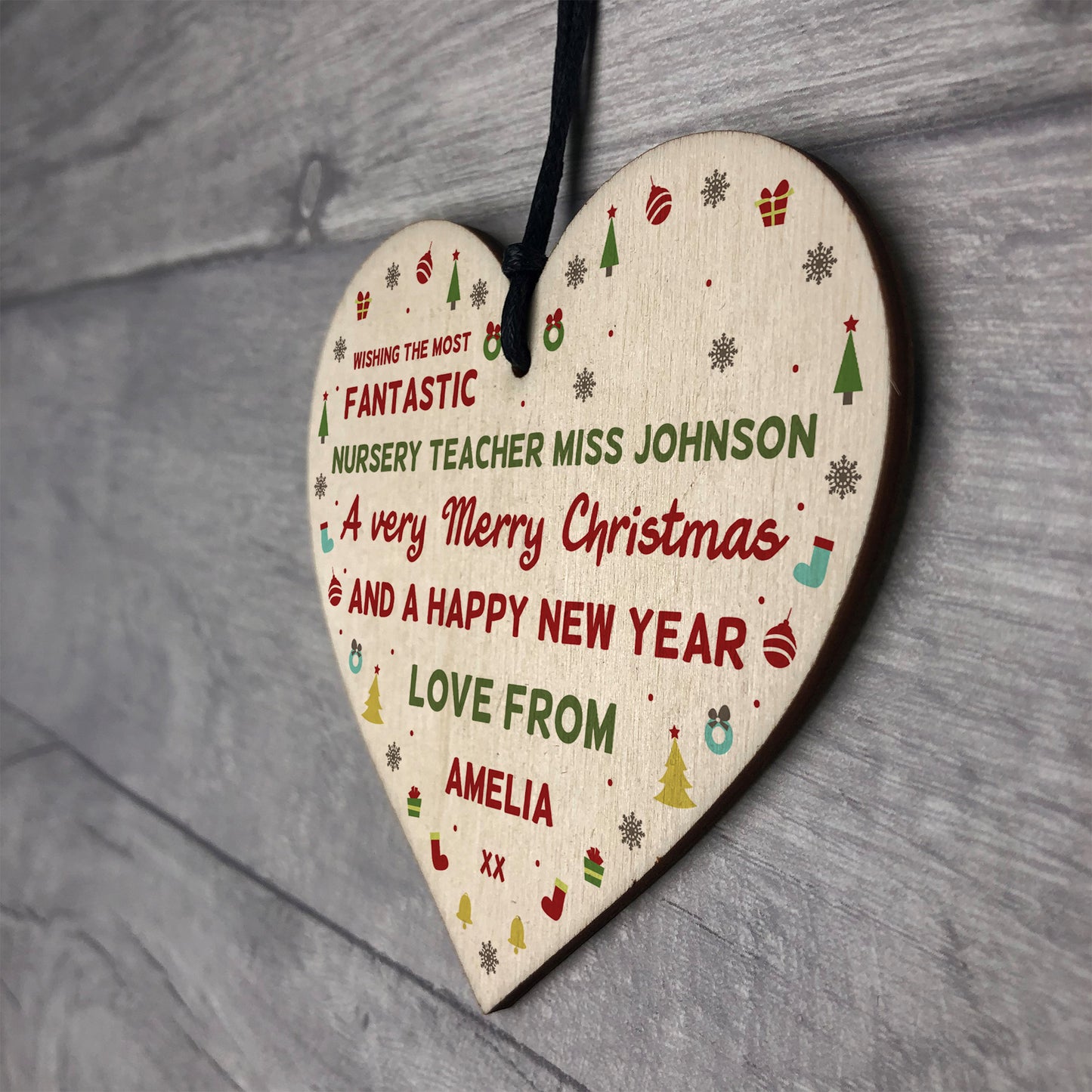 Personalised Nursery Teacher Thank You Gifts Christmas Gift
