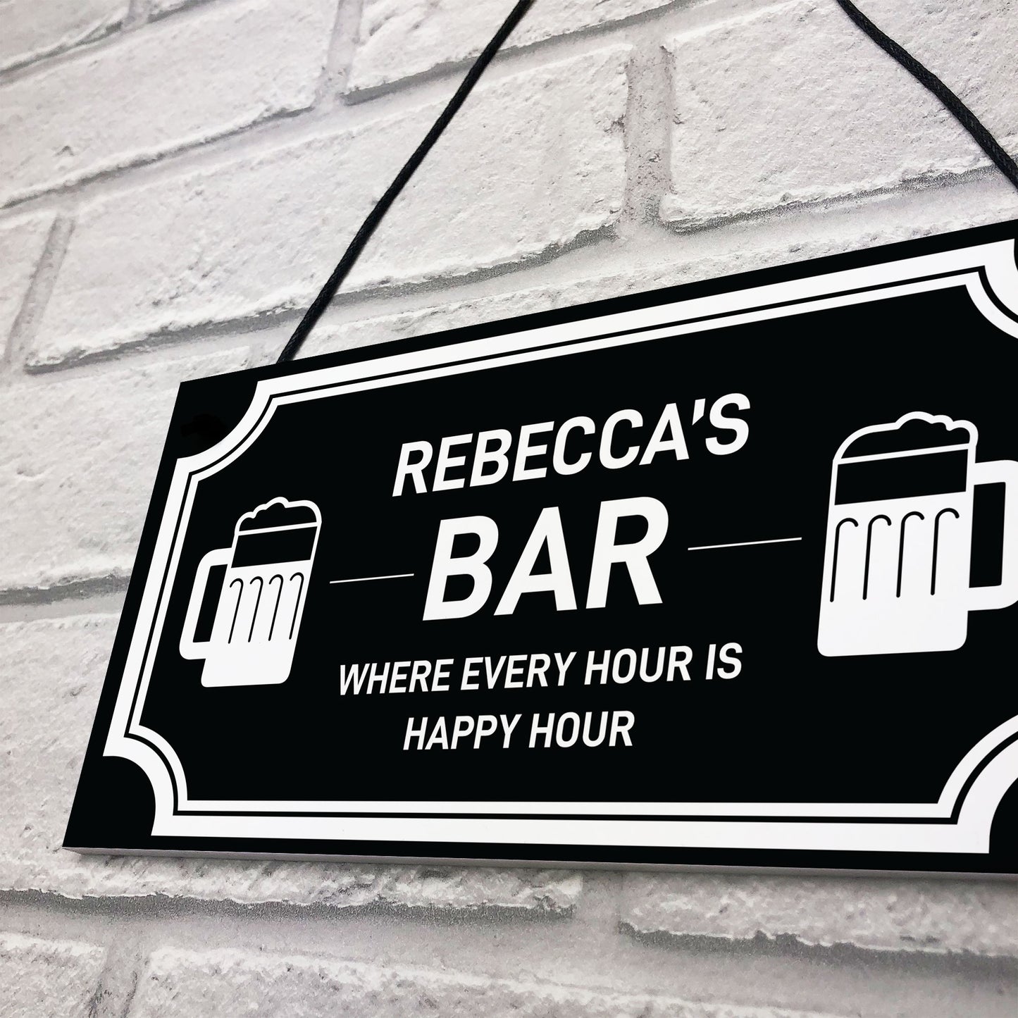 Personalised Bar Sign For Home Bar Man Cave Pub Shabby Chic
