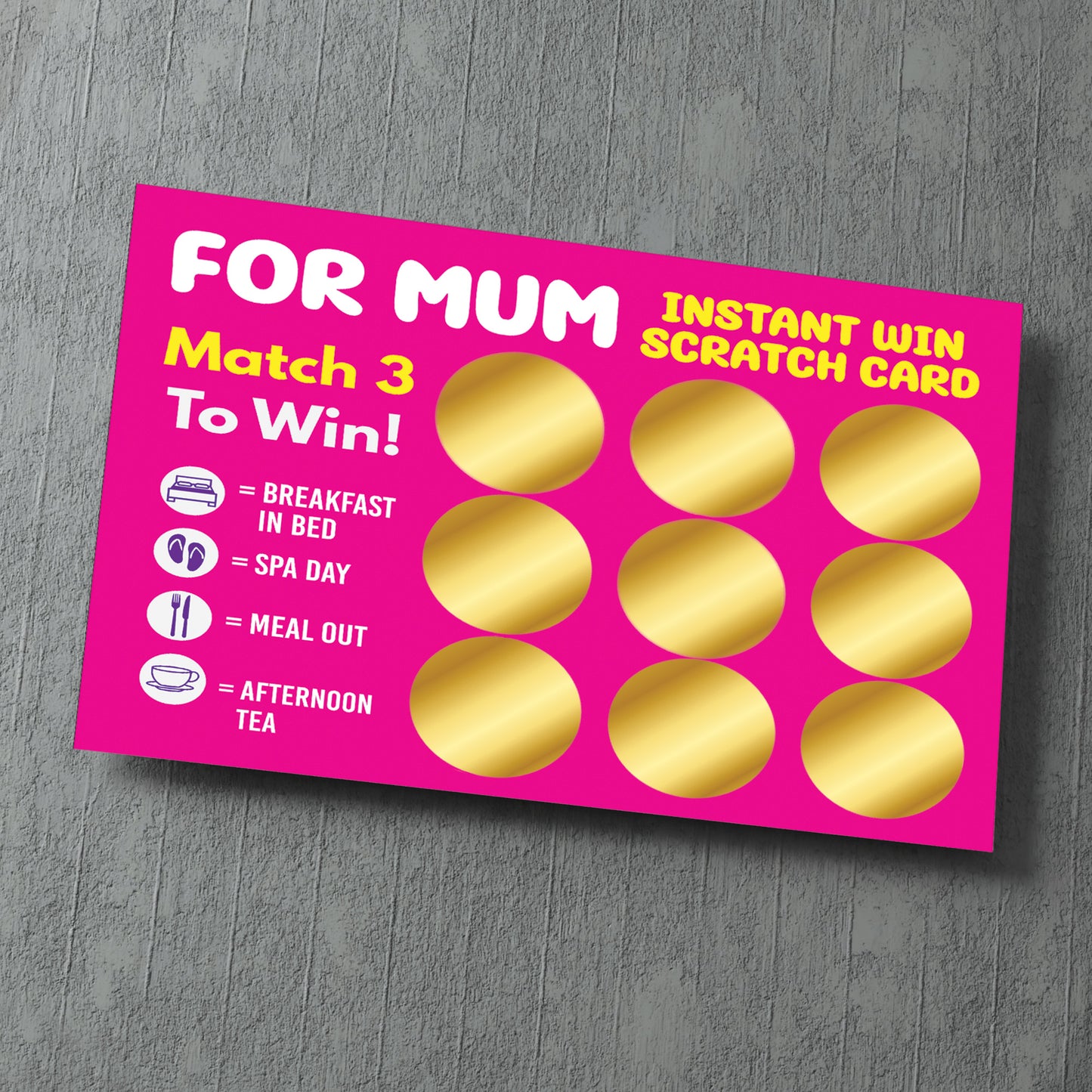 Mum Gift Surprise Scratch Card Gift Birthday Mothers Day
