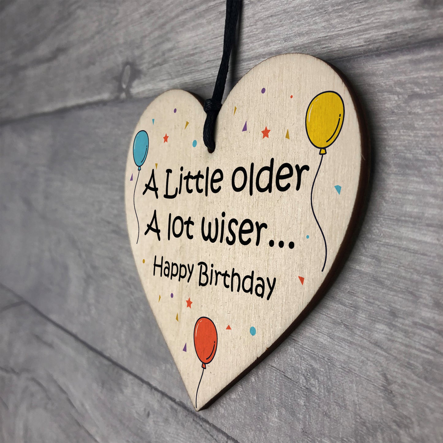 Quirky Birthday Gift For Mum Dad Auntie Uncle Friend Wood Heart