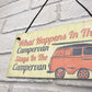 Campervan Caravan VW Gifts Travel Holiday Hanging Door Sign