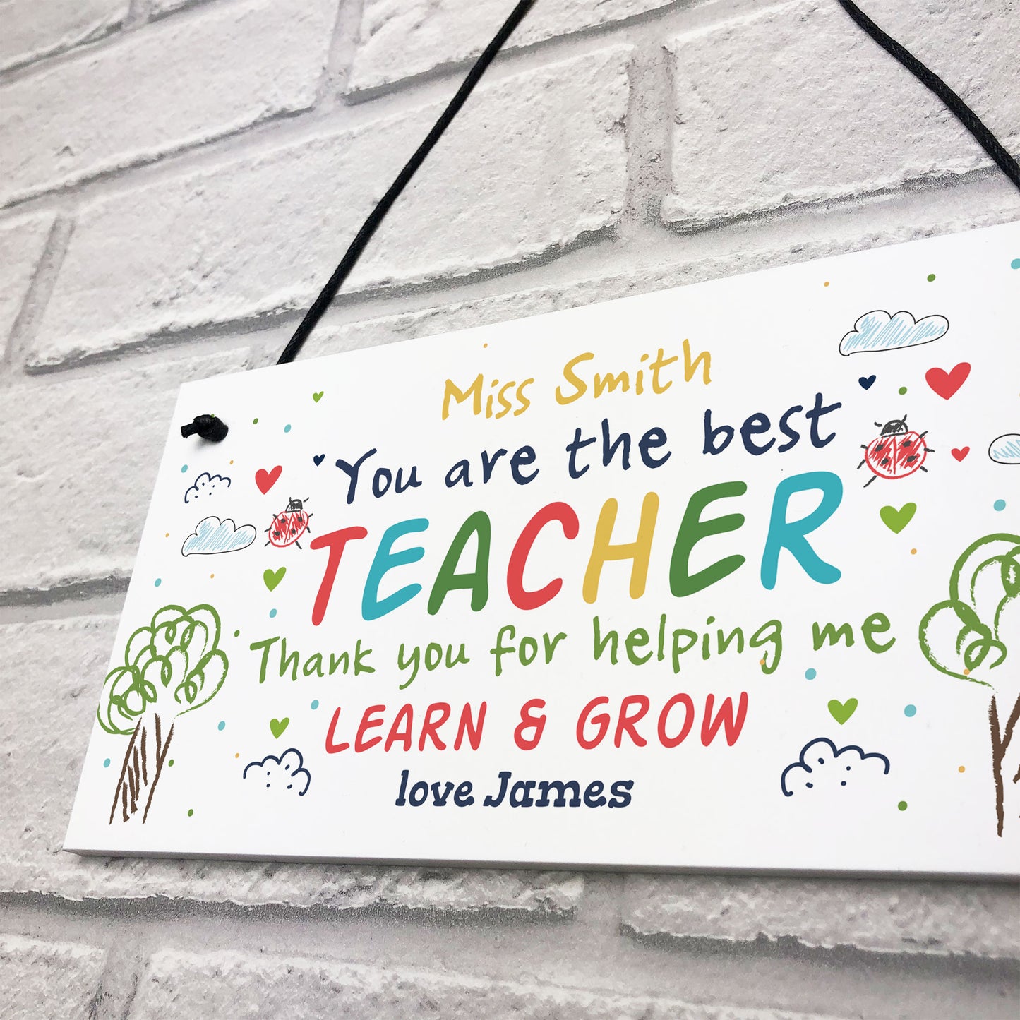 Teacher Gift Personalised Leaving Present Best Teacher Gift