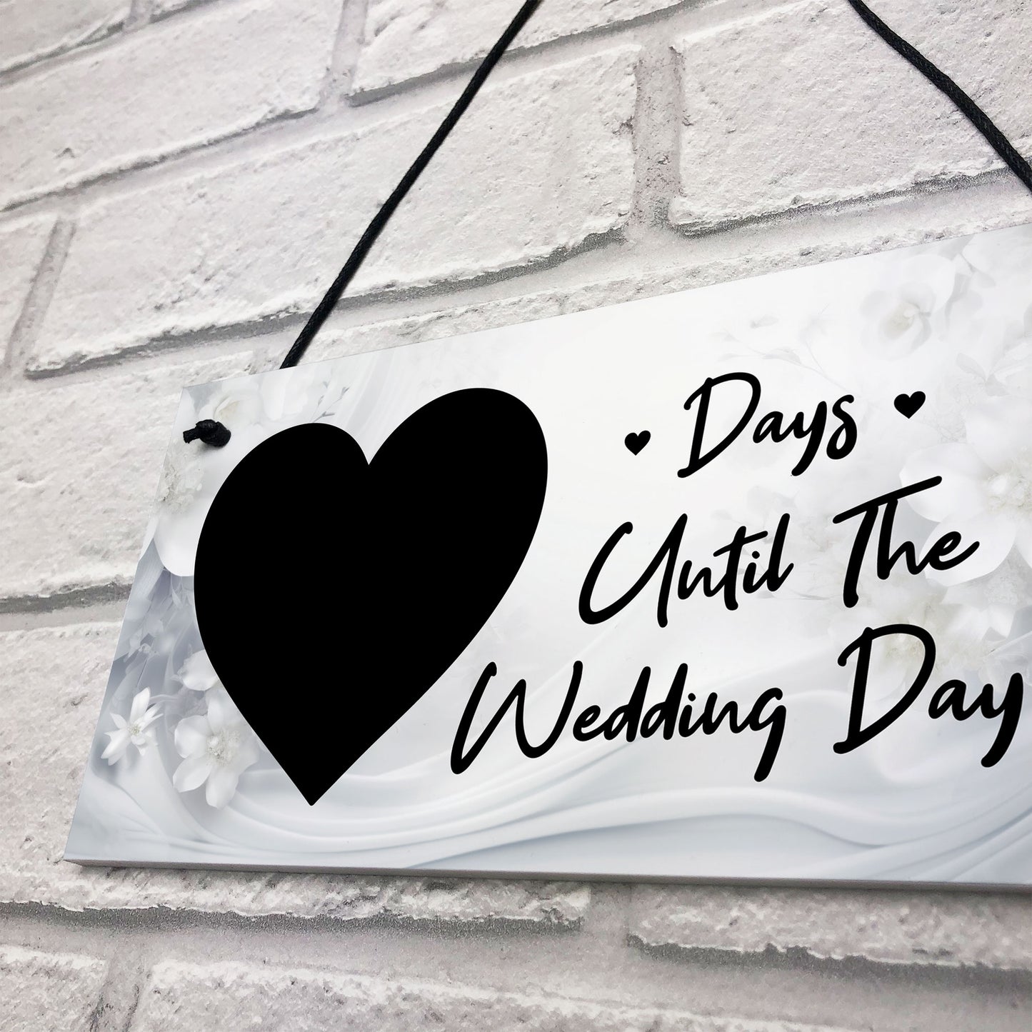 Wedding Countdown Plaque For Bride To Be Engagement Gifts