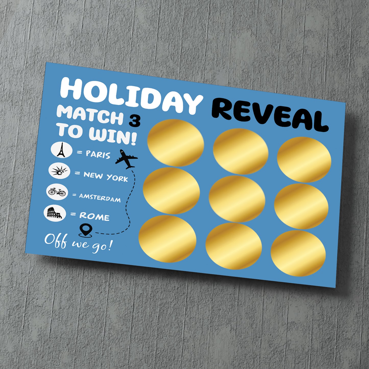 Holiday Reveal Scratch Card Surprise Rome Edition Gift For Him