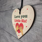 Little Sister Gift Wood Heart Birthday Christmas Gift For Sister