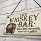 Vintage Whisky Bar Plaque Sign Home Bar Pub Man Cave Birthday