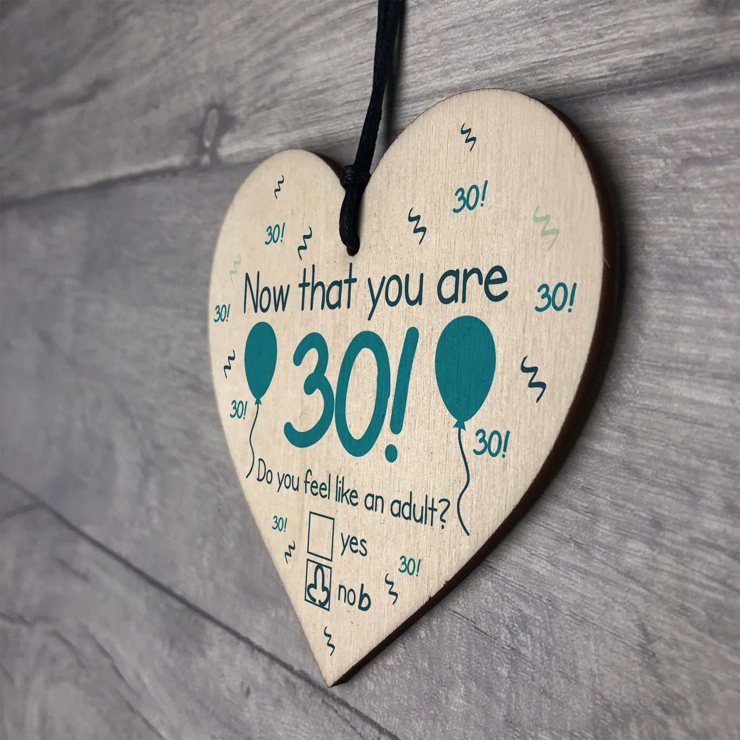 Funny 30th Birthday Gifts For Him Her Novelty Wood Heart Gift