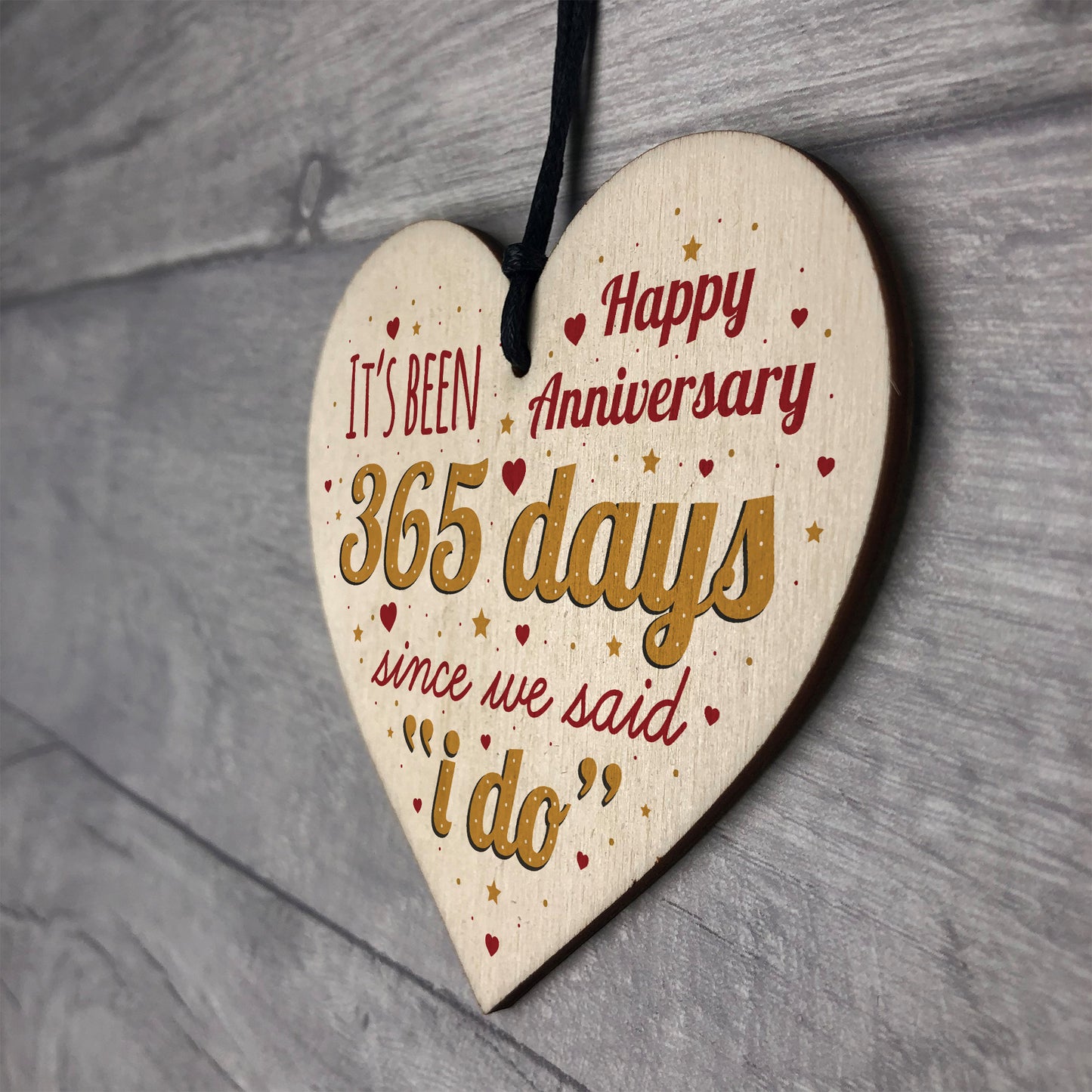 Happy Anniversary 1st Wedding Anniversary Heart Gift For Her